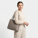 Cartera giorgia de cuero para mujer - Gris