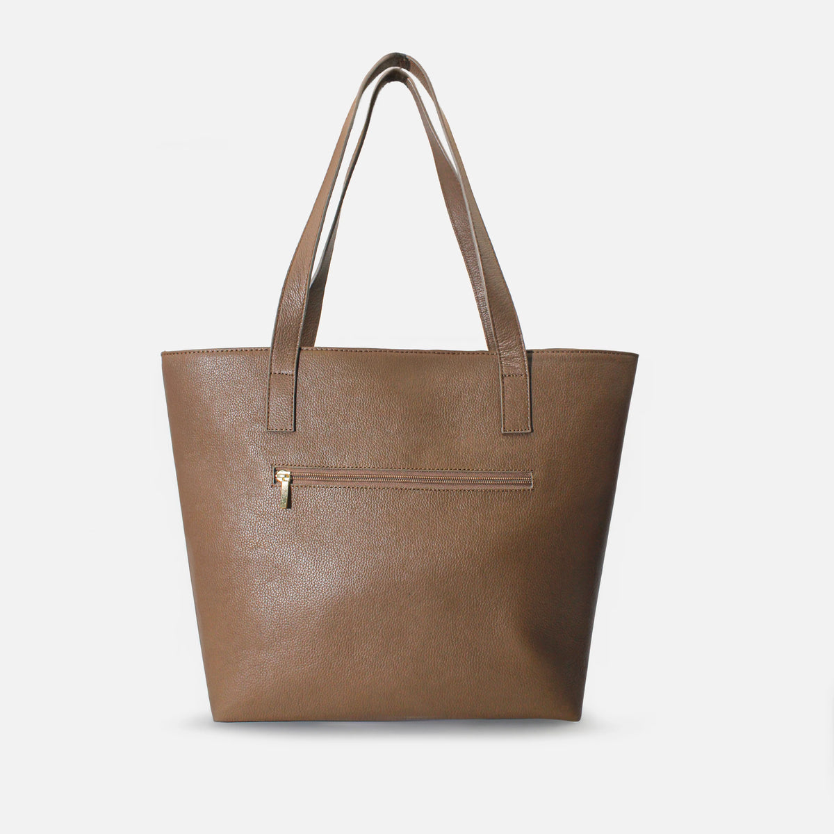 Cartera almizcle de cuero para mujer - Almendra