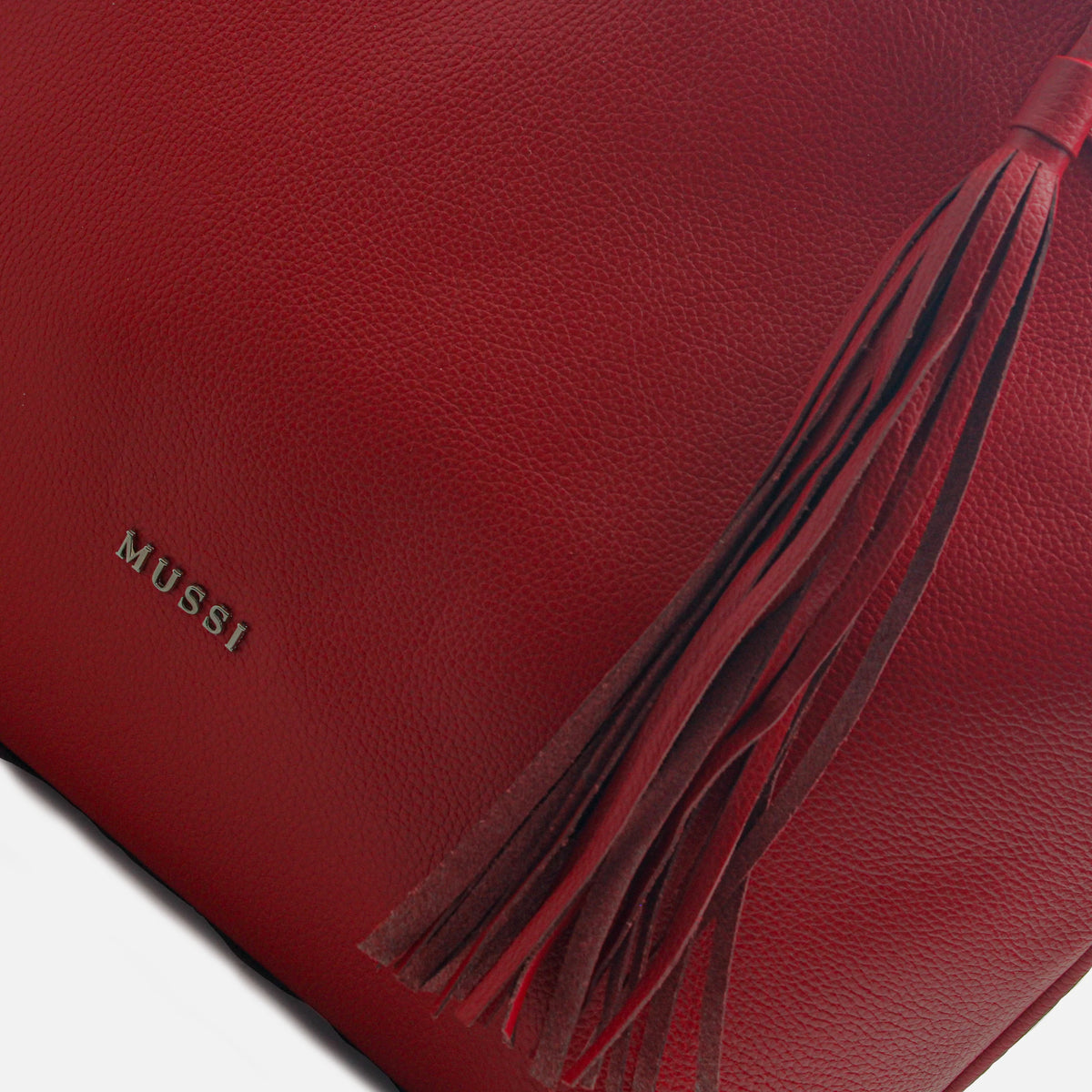 Cartera almizcle de cuero para mujer - Rojo