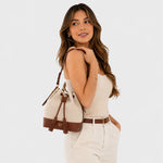 Cartera eoliana de cuero para mujer - Miel