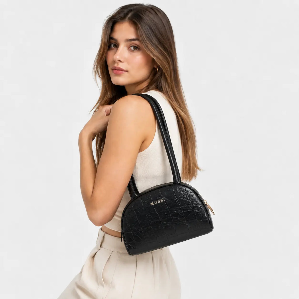 Cartera azafran de sintético para mujer - Negro