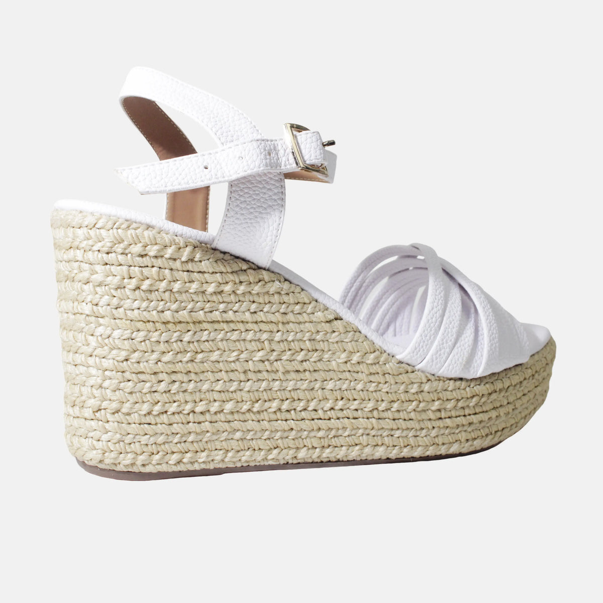 Sandalia plataforma aziel de sintético para mujer - Hueso