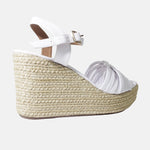 Sandalia plataforma aziel de sintético para mujer - Hueso