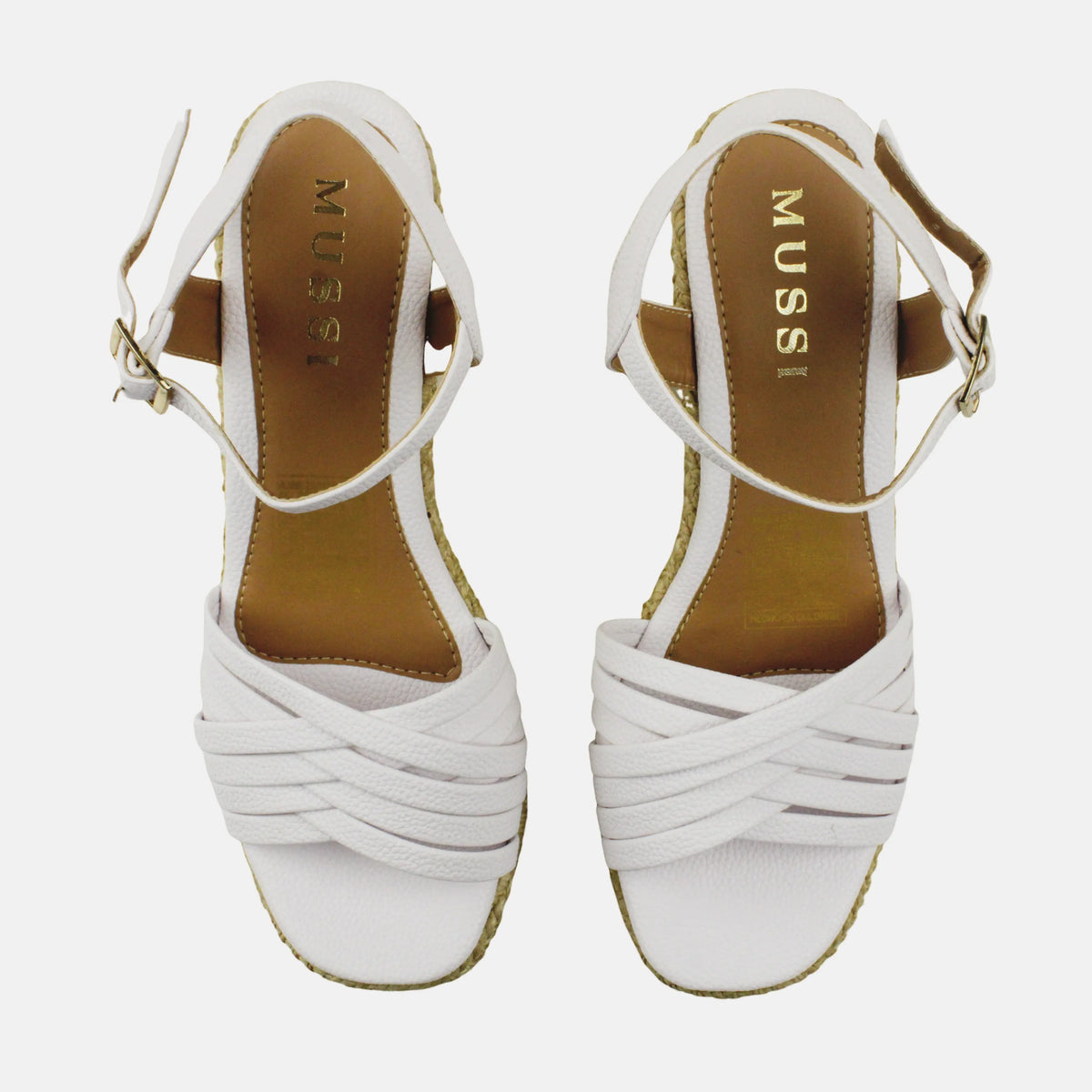 Sandalia plataforma aziel de sintético para mujer - Hueso