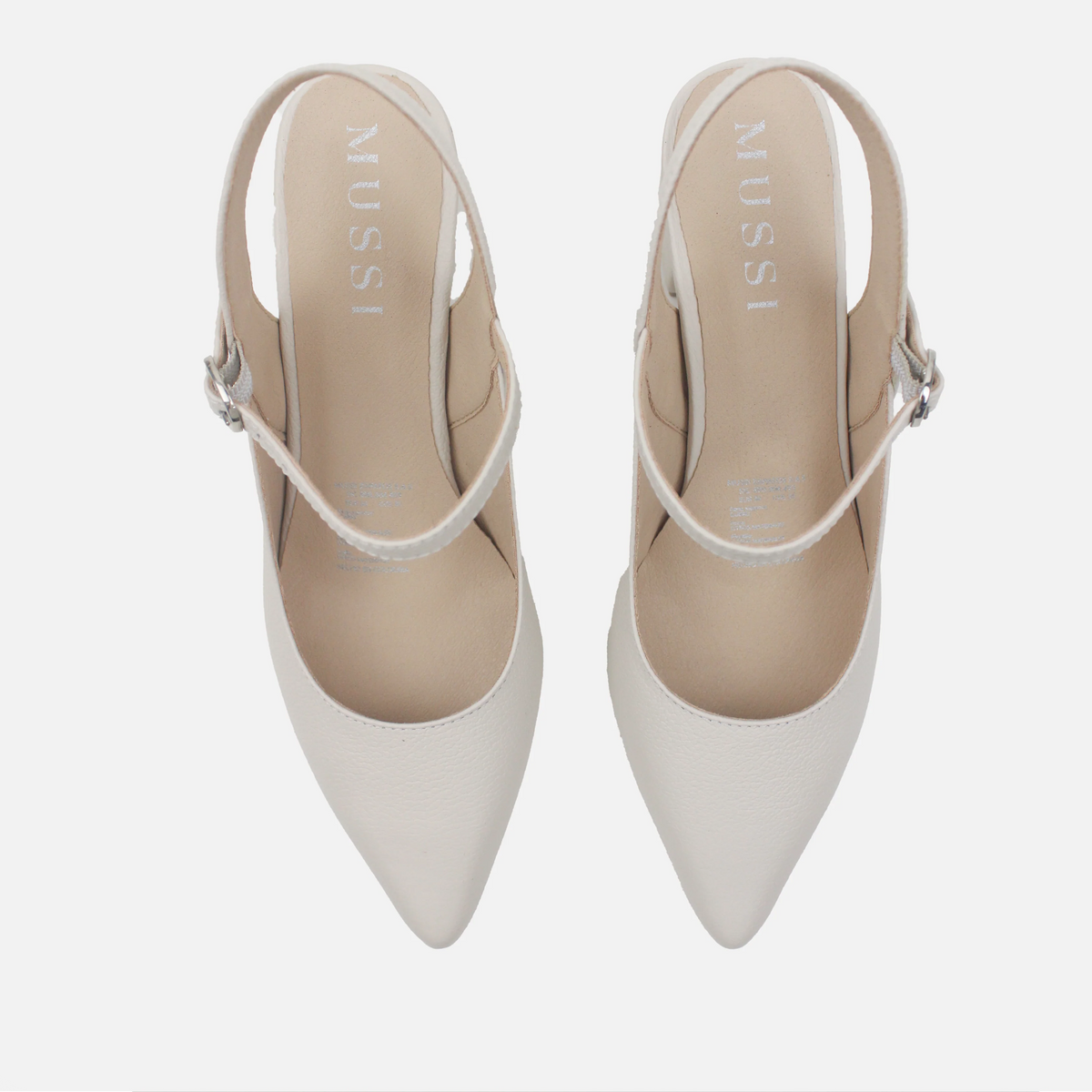 Tacones chelsea de cuero para mujer - Nude