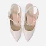 Tacones chelsea de cuero para mujer - Hueso