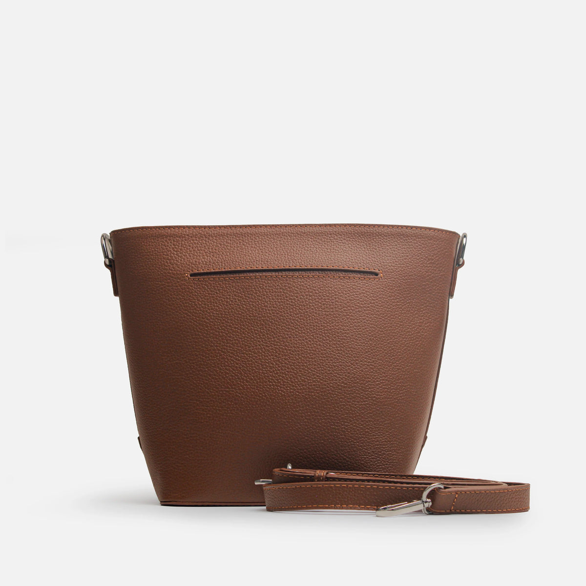 Bolso manos libres nayla de cuero para mujer - Miel