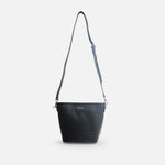 Bolso manos libres nayla de cuero para mujer - Negro