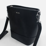 Bolso manos libres nayla de cuero para mujer - Negro