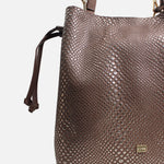 Bolso manos libres laura de cuero para mujer - Café
