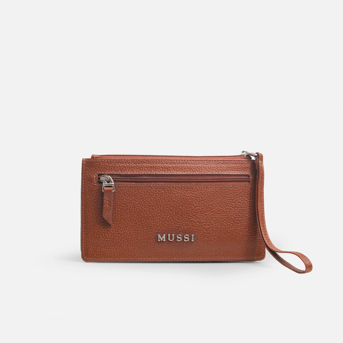 Billetera amira de cuero para mujer - Miel