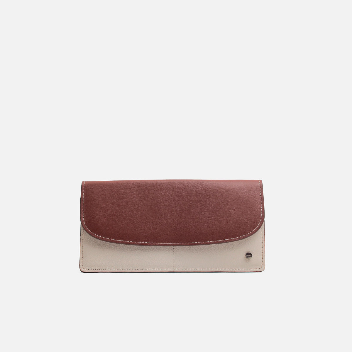 Billetera nola de cuero para mujer - Miel
