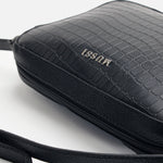 Bolso manos libres amay de cuero para mujer - Negro