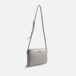 Bolso manos libres amay de cuero para mujer - Gris