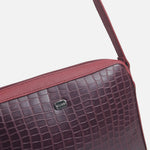 Bolso manos libres amay de cuero para mujer - Vino