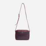 Bolso manos libres amay de cuero para mujer - Vino