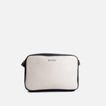 Bolso manos libres amay de cuero para mujer - Hueso