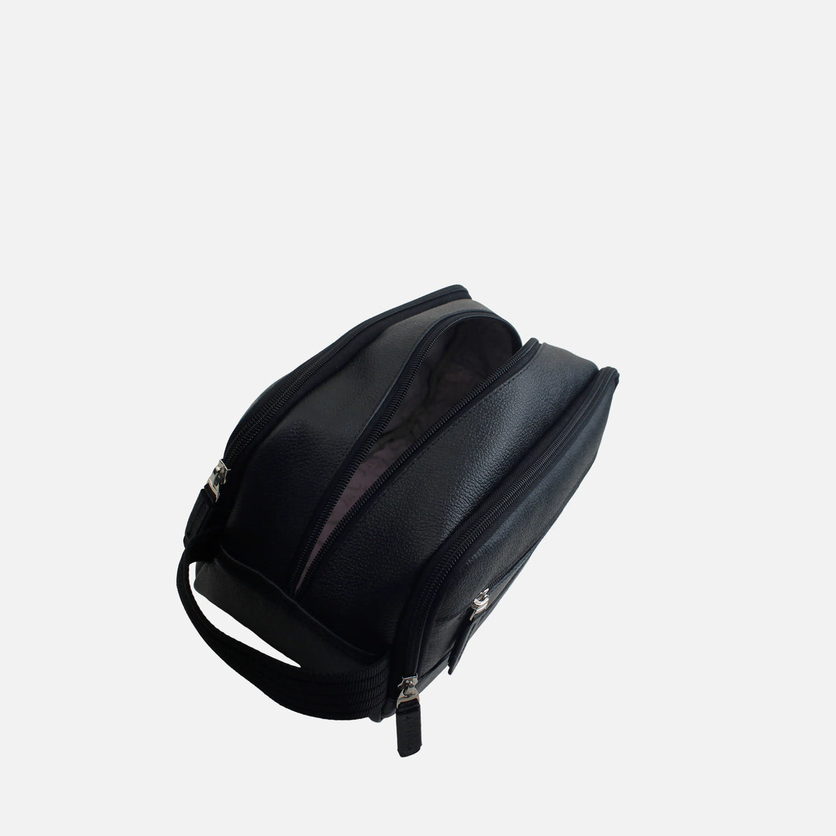 Cosmetiquera marlon de cuero para hombre - Negro