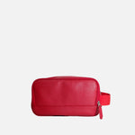 Cosmetiquera marlon de cuero para hombre - Rojo