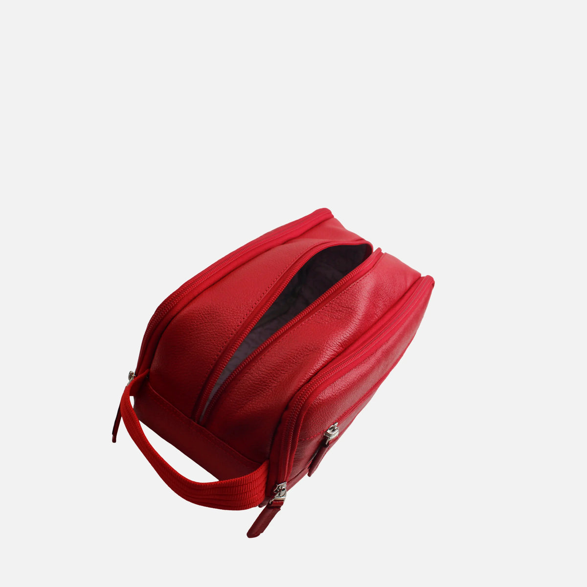 Cosmetiquera marlon de cuero para hombre - Rojo