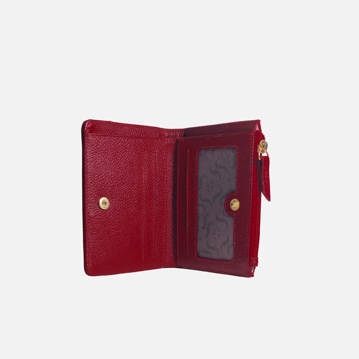 Billetera raquel de cuero para mujer - Rojo
