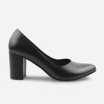 Tacones shiori de cuero para mujer - Negro