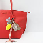 Llavero Trébol de cuero para mujer - Verde