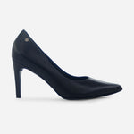 Tacones camil de cuero para mujer - Negro