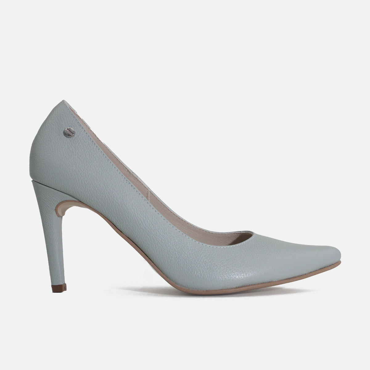 Tacones camil de cuero para mujer - Gris