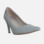 Tacones camil de cuero para mujer - Gris