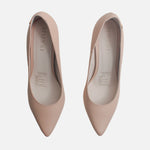 Tacones camil de cuero para mujer - Rosado