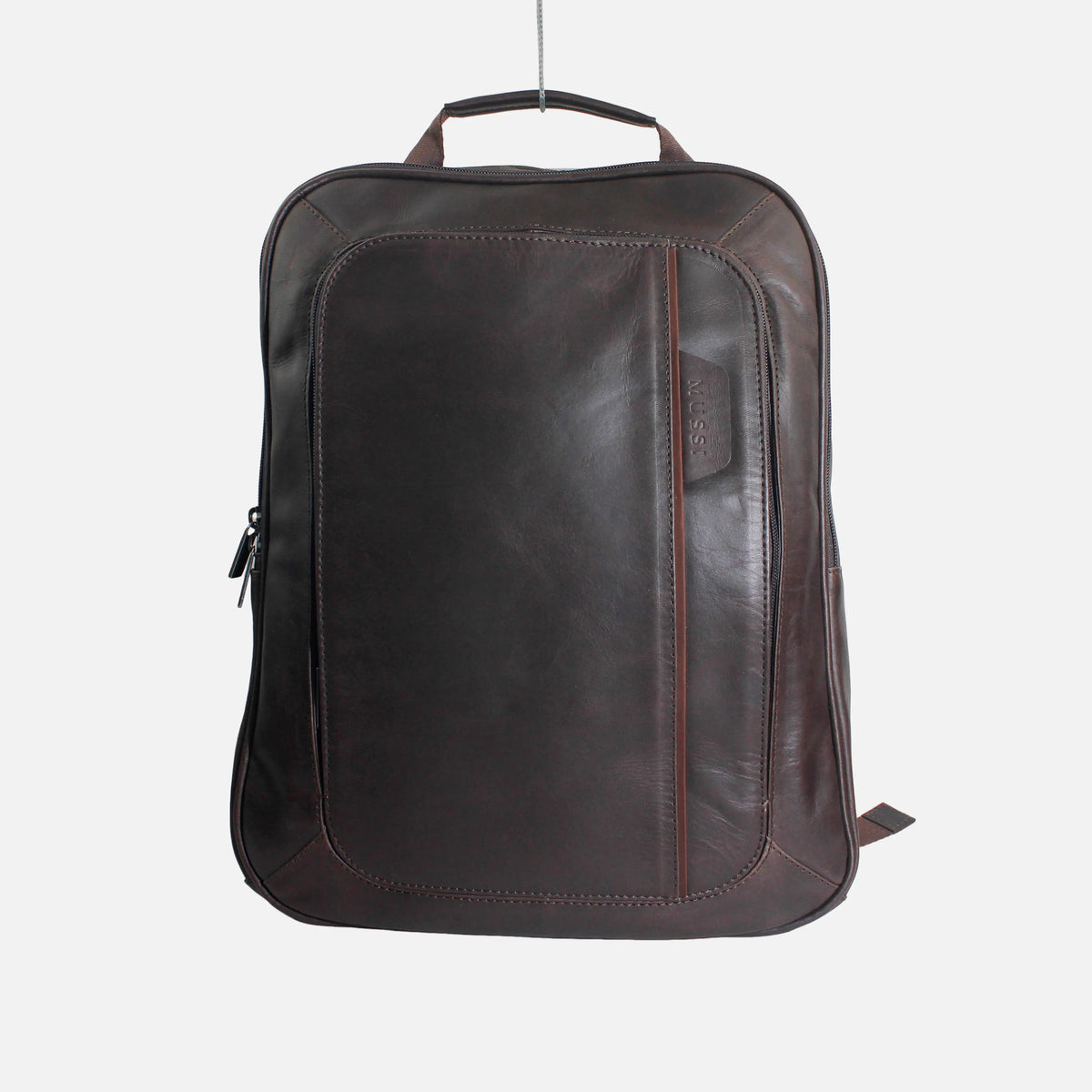 Morral stick de cuero para hombre - Café