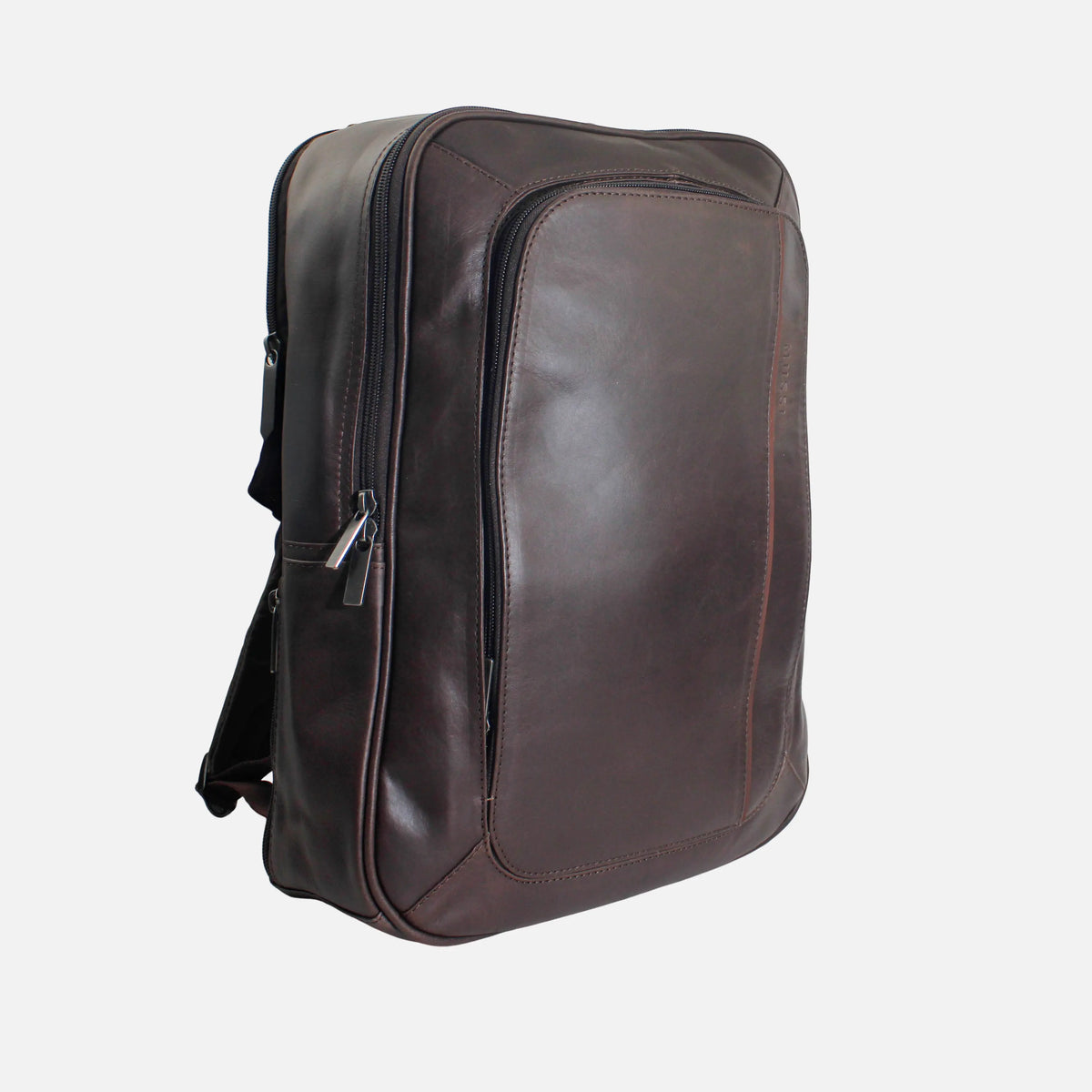 Morral stick de cuero para hombre - Café