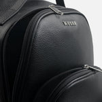 Morral olira de cuero para mujer - Negro