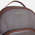 Morral olira de cuero para mujer - Café