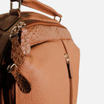Morral narcisa de cuero para mujer - Miel