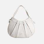 Cartera samara de cuero para mujer - Hueso