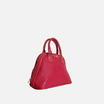 Cartera bruna de cuero para mujer - Rojo