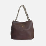 Cartera selma de cuero para mujer - Café