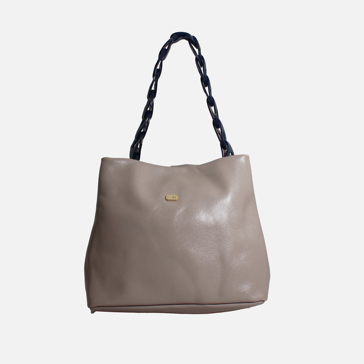 Cartera selma de cuero para mujer - Gris
