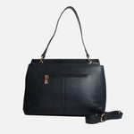 Cartera odalys de cuero para mujer - Negro