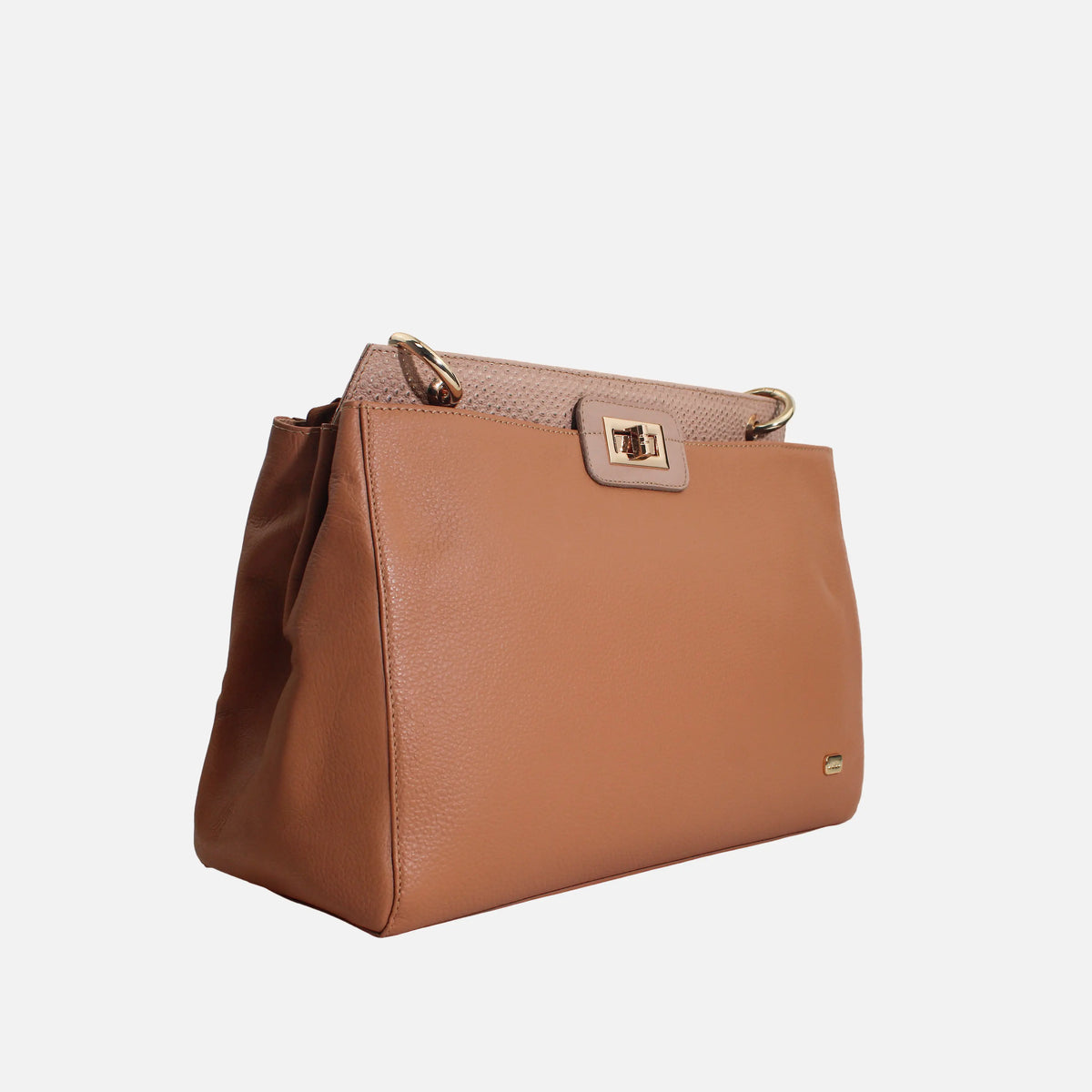 Cartera odalys de cuero para mujer - Miel