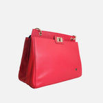 Cartera odalys de cuero para mujer - Rojo