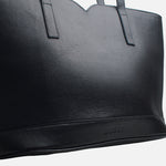 Cartera anis de cuero para mujer - Negro