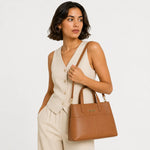 Cartera elvia de sintético para mujer - Almendra