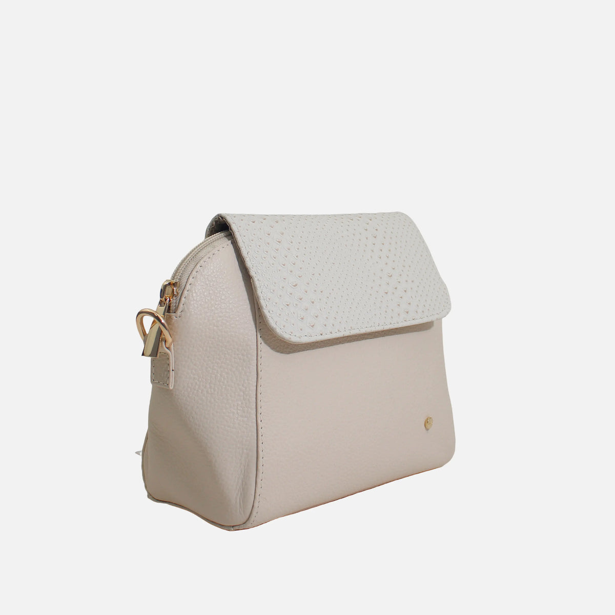 Bolso manos libres liliana de cuero para mujer - Almendra