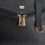 Bolso manos libres zeon de cuero para mujer - Negro