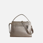 Bolso manos libres zeon de cuero para mujer - Oro