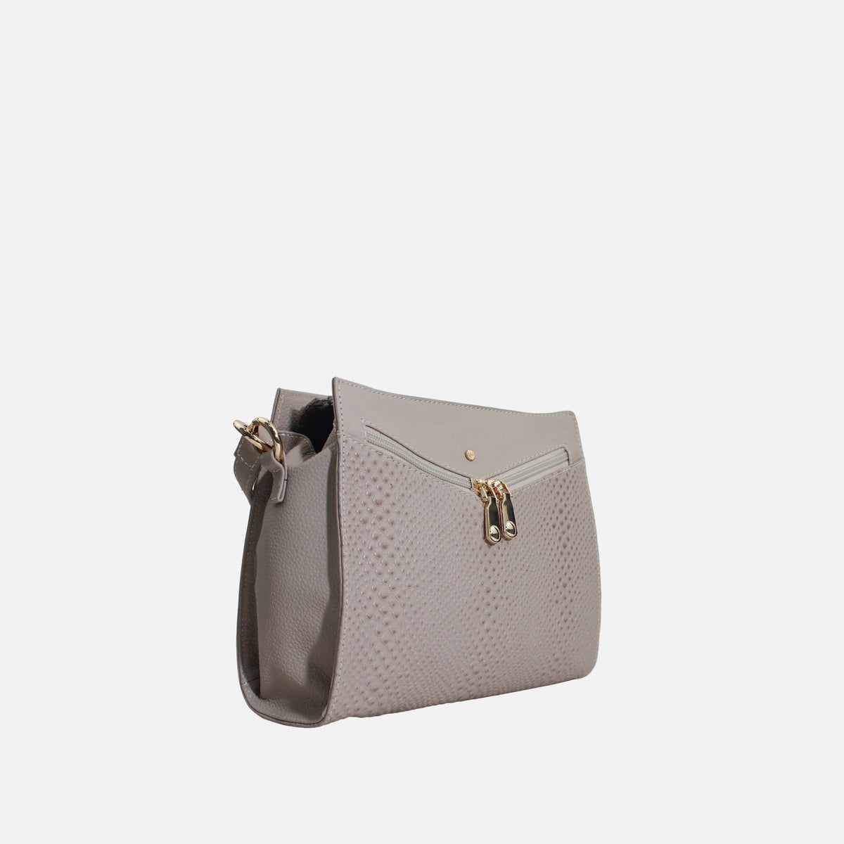 Bolso manos libres zeon de cuero para mujer - Taupe