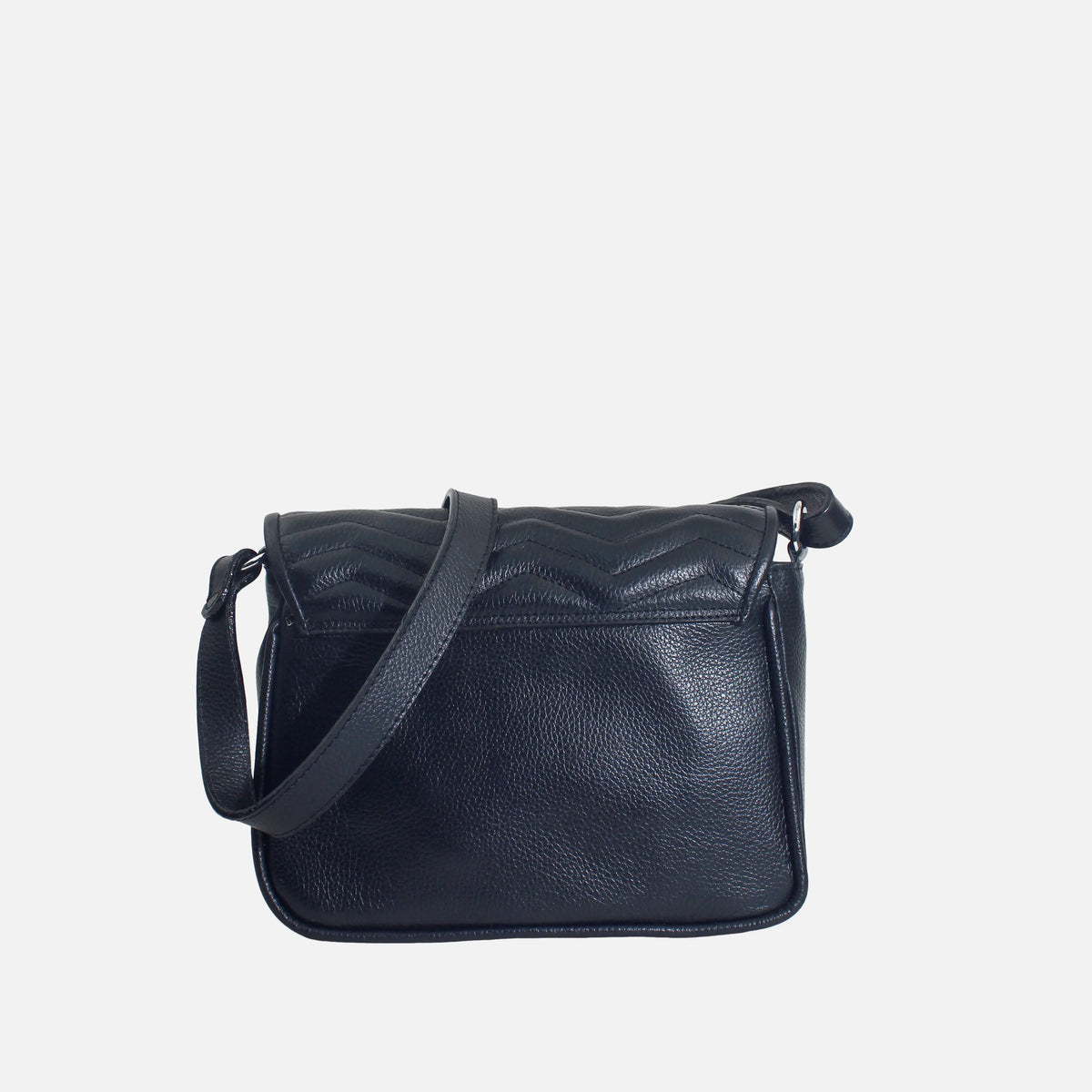 Bolso manos libres lua de cuero para mujer - Negro